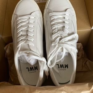 NWT madewell walking sneakers-gym shoes. White napa leather